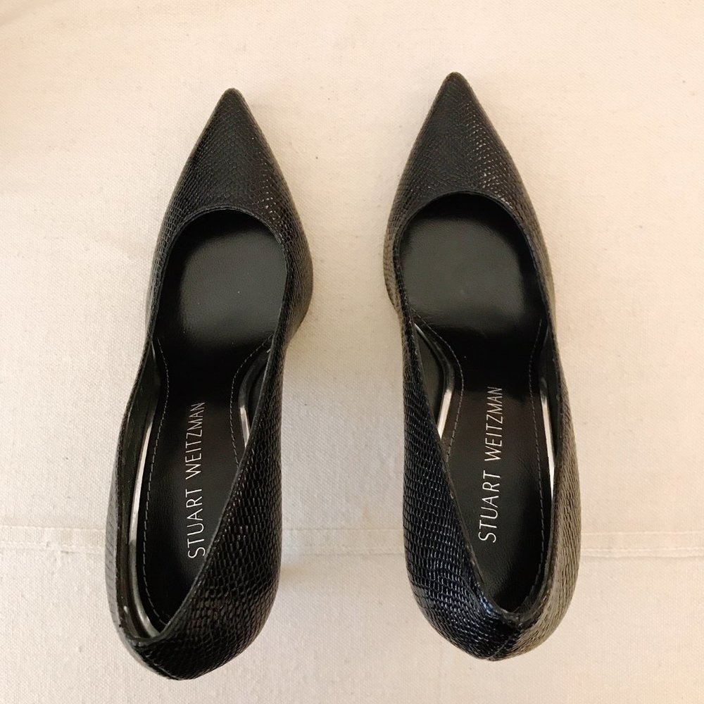NEW STUART WEITZMAN Heist Black Stiletto Heels US 7 - Picture 5 of 8